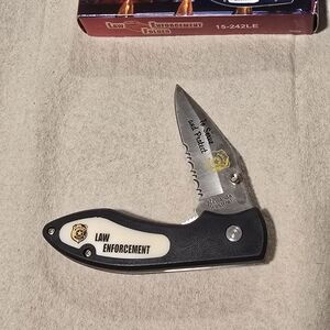 Tactical Folding Knife - Black and Silver